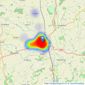 Jonathan Wright Estate Agents - Leominster listings heatmap