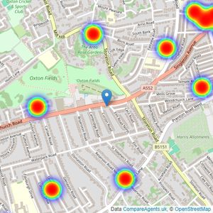 Jones & Chapman - Prenton listings heatmap