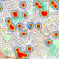 Jones & Chapman - Wallasey listings heatmap