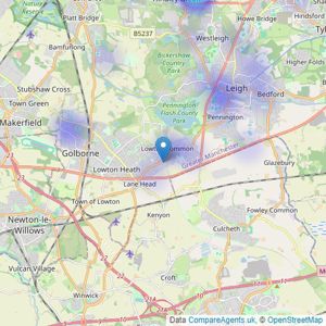 Jones Potts Taylor - Lowton listings heatmap