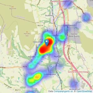 JonSimon Estate Agents - Ramsbottom listings heatmap