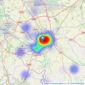 Jordan & Halstead - Chester listings heatmap