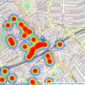 Jorgensen Turner - Queens Park and Kensal listings heatmap