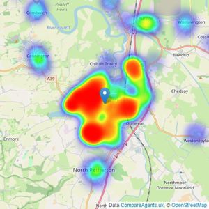 Joseph Casson Estate Agency - Bridgwater listings heatmap