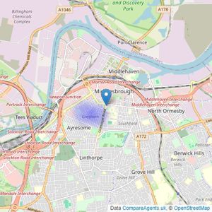 JOSEPH HARRIS ESTATE AGENTS LTD - Middlesborough listings heatmap