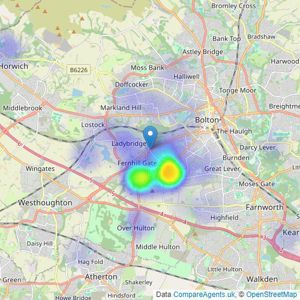 Josephs Estates - Bolton listings heatmap