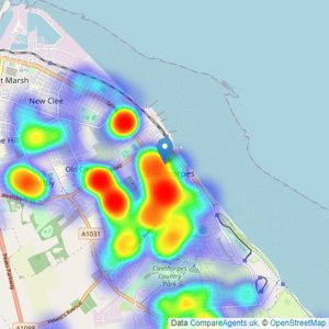 Joy Walker Estate Agents - Cleethorpes listings heatmap