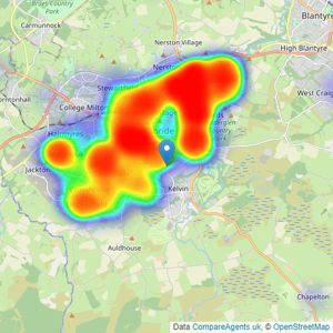 Joyce Heeps Homes - East Kilbride listings heatmap