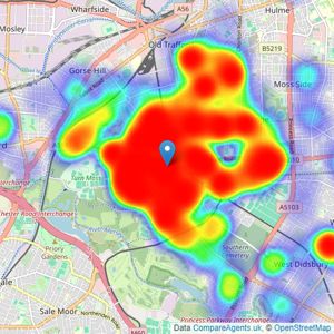 JP & Brimelow - Chorlton listings heatmap