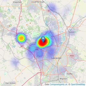 Judge Estate Agents - Anstey listings heatmap