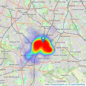 Jukes & Co Estate Agents - South Norwood listings heatmap