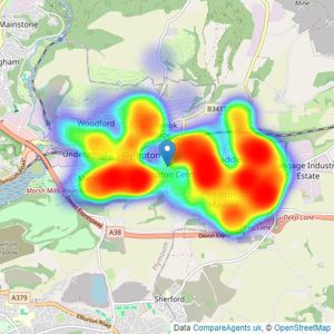 Julian Marks - Plympton listings heatmap