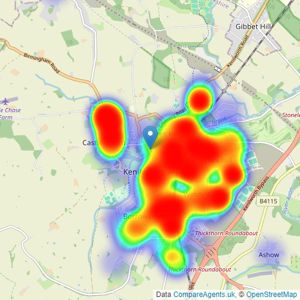 Julie Philpot - Kenilworth listings heatmap