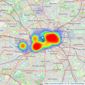 Julie Twist Properties - Manchester listings heatmap