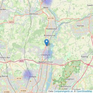 Just New Homes - Turnford listings heatmap