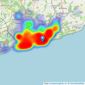 Just Property - Hastings listings heatmap