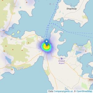 K Allan Properties Ltd - Kirkwall listings heatmap