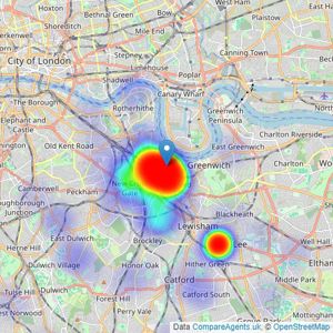 Kallars - London listings heatmap