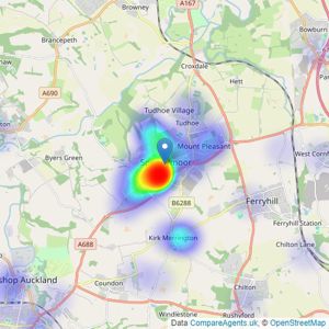 Kan-Move - County Durham listings heatmap