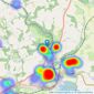 Karen Trace & Partners - Powered by eXp UK, Covering Mid Cornwall listings heatmap