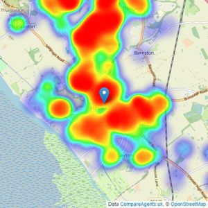 Karl Tatler Estate Agents - Heswall listings heatmap