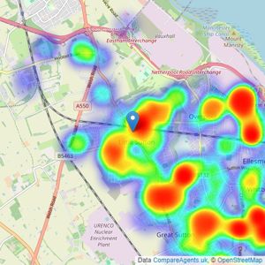 Karl Tatler Estate Agents - Little Sutton listings heatmap