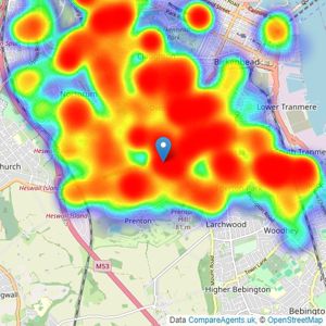 Karl Tatler Estate Agents - Prenton listings heatmap