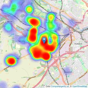 Kath Wells Estate Agents - Wortley listings heatmap