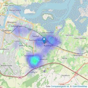 Kayleigh Stevens Personal Property Consultancy - Rainham, Gillingham listings heatmap