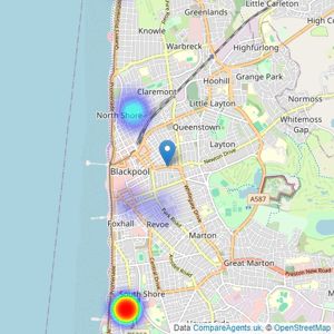 Kays Peake Properties Ltd - Blackpool listings heatmap