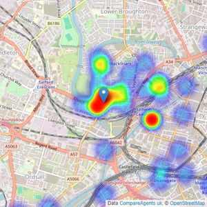 Kaytons Estate Agents - Manchester listings heatmap