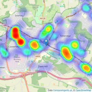 Keegan White - High Wycombe listings heatmap