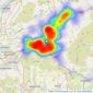 Keenans Estate Agents - Burnley listings heatmap