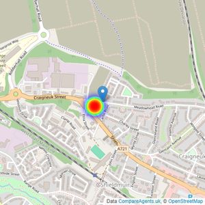 Keepmoat Homes listings heatmap