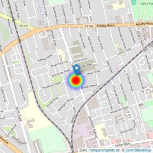 Keepmoat listings heatmap