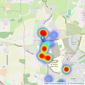 Keith Gibbs Estate Agents - Binfield listings heatmap