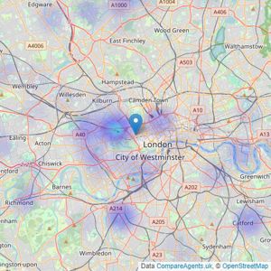 Keller Williams Prime Properties - London listings heatmap