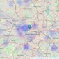 Keller Williams Prime Properties - London listings heatmap