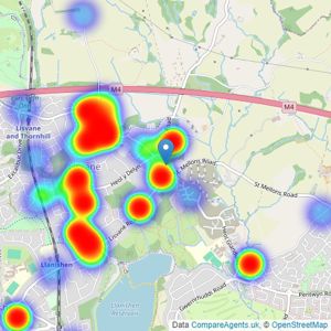 Kelvin Francis - Lisvane listings heatmap