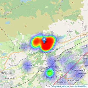 Kelvin Valley Properties - Kilsyth listings heatmap