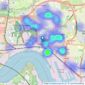 Kempsters Estate Agents - Grays listings heatmap