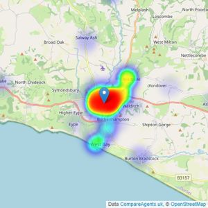 Kennedys - Bridport listings heatmap