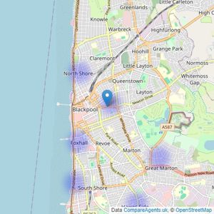 Kenricks Commercial Estate Agents - Blackpool listings heatmap