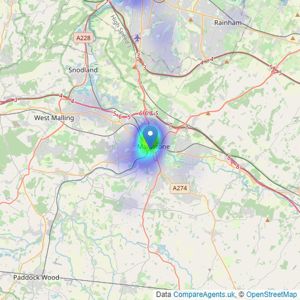 Kent Residential - Maidstone listings heatmap