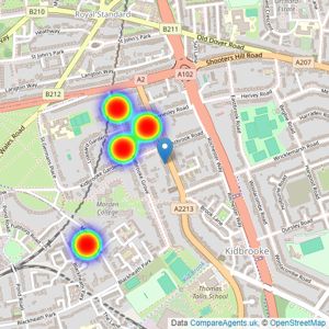 Kershaws Ltd - London listings heatmap