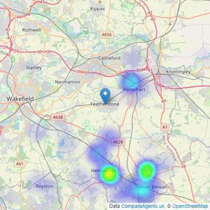 Kestrel Estates - Pontefract listings heatmap