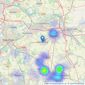 Kestrel Estates - Pontefract listings heatmap