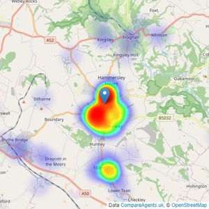 Kevin Ford and Co Ltd - Cheadle listings heatmap