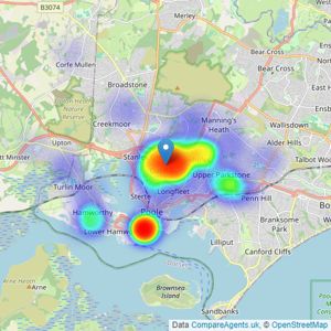 Key Drummond - Oakdale listings heatmap