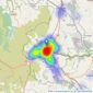 Key Online Sales - Buxton listings heatmap